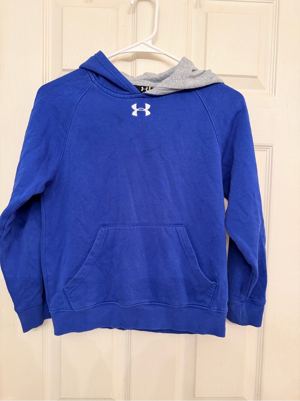 Under Armour Blue Hoodie with Gray Lined Hood